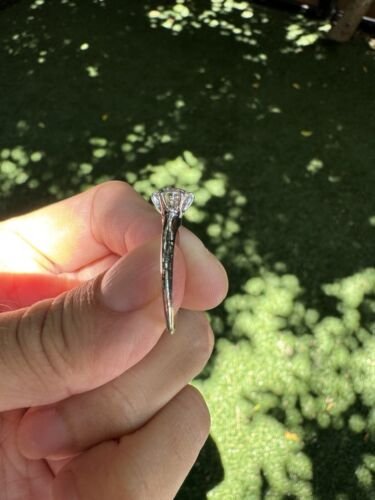 Tiffany Co Setting Platinum 1.03ct Round G VS2 Diamond Platinum Engagement Ring - Image 10