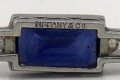 Antique TIFFANY & CO Bar Pin Diamond Sapphire Platinum - Image 7