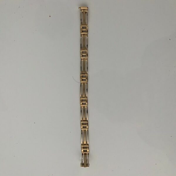 14 Karat Two-Tone Gold Chain Bracelet - Image 2