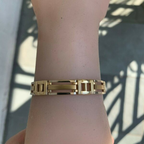 14 Karat Two-Tone Gold Chain Bracelet - Image 4
