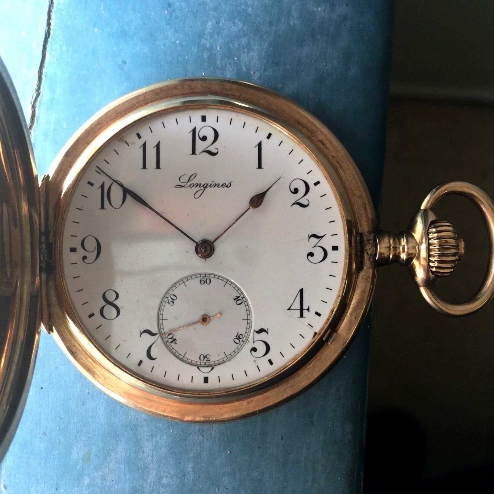 LONGINES ANTIQUE POCKET WATCH 14K Yellow, SOLID GOLD 1910 Grand Prix - 51mm 25S