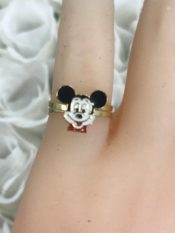 Disney 14k Solid Gold and Enamel Different Characters Ring -Good For Kids - Image 4