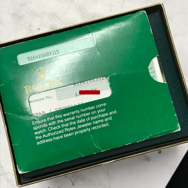 Rolex Submariner 16610 L Serial Box and Papers Black Dial Collectors Set - Image 9