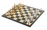 Chess set: 32 piece, Oriental inspired design,Solid Silver and Silver Gold Plate