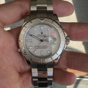 Rolex 2005 Yacht-Master 40mm Platinum Bezel Steel Watch 16622