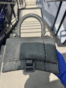 Balenciaga Hourglass Xs Crystal Crossbody Bag Women