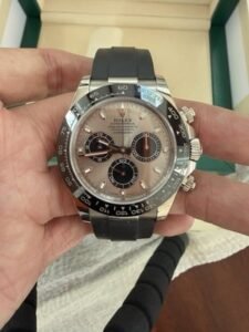 2019 Mint Rolex 116519LN Cosmograph Daytona Ghost 18K White Gold Ceramic Watch