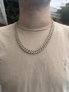 220 Gram Solid 14k Y Gold Natural Diamond Cuban Link Chain 22 inch , 22 Carats