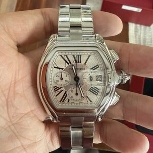 Cartier Roadster XL Chronograph 2618 Silver 42mm Automatic Men's Watch