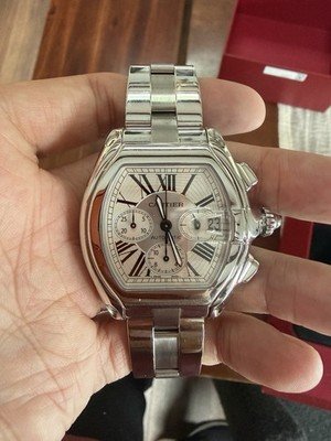 Cartier Roadster XL Chronograph 2618 Silver 42mm Automatic Men's Watch
