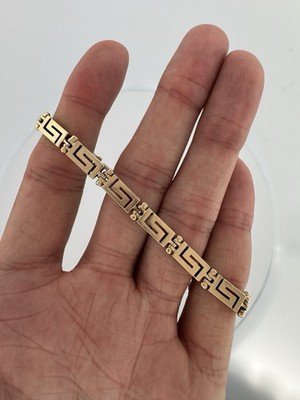 ✨ 14k White & Yellow Gold Reversible Bracelet – 7.5” – 17.3g ✨ Pur168