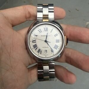 Cartier Clé de Cartier 40mm Two-Tone 18k Pink Gold Steel Watch W2CL0002 Ref 3850