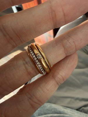 PIAGET Possession Ladies Rose Gold Rose Gold Diamond Ring, Size 52 $8k Msrp - Image 2