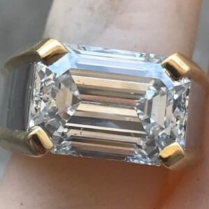 7.20 + Carat Diamond Ring Emerald Cut E Color SI1 Clarity GIA Certified!