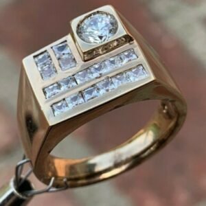 1.33 CTW Diamond Ring/Band , 14 K - 1980's Ben Dannie Original Design