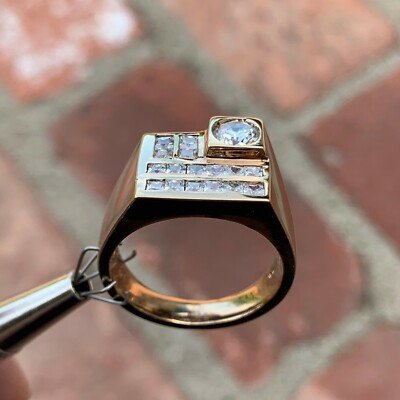 1.33 CTW Diamond Ring/Band , 14 K - 1980's Ben Dannie Original Design - Image 4