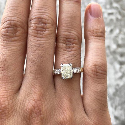 1.75 Carat Approximate Radiant Diamond with Milgrain, Ben Dannie - Image 5