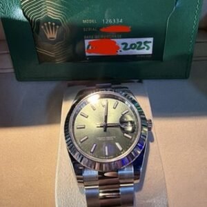 Dec 2025 Rolex Datejust 41mm Mint Green 126334 Box, Papers+Warranty