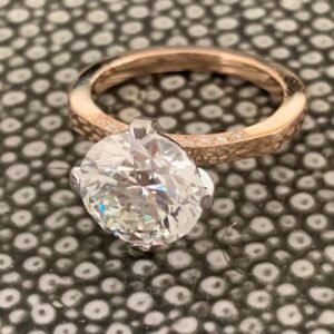 2.7 Apprx Carat Round Diamond Ring 14k Rose Gold, Ben Dannie