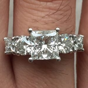 2.75 Carat tw Approx. Princess Diamond Ring, Ben Dannie
