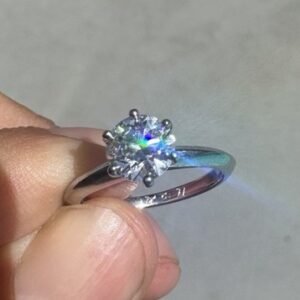 Tiffany & Co. 1.02ct F VVS2 Diamond Ring 2019 W/ Box & Papers Size 5.25