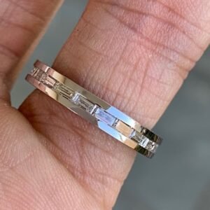 Diamond Baguette Eternity Wedding Stackable Bands - 14k W- 1.30+ CTW -Ben Dannie