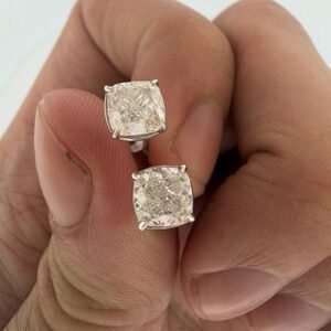 De Beers Forevermark 2.1 tw (VS1-2, F) Diamond Cushion Studs 18K W Consan062