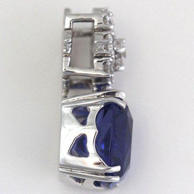 12.56 Carat Tanzanite & DIA Pendant , 18k W , 1990's - Ben Dannie - Image 4