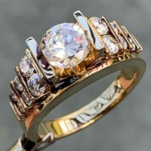 1.80 Carat TW Round Diamond Engagement , 10K, Vintage Ben Dannie Original Design