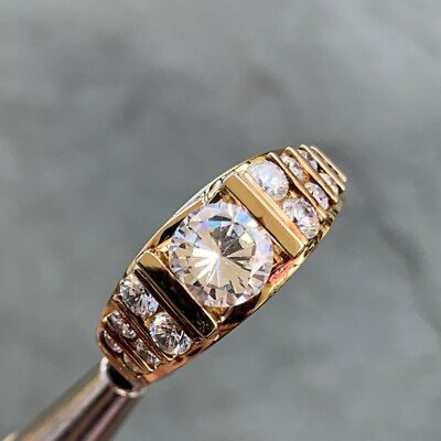 1.80 Carat TW Round Diamond Engagement , 10K, Vintage Ben Dannie Original Design - Image 2