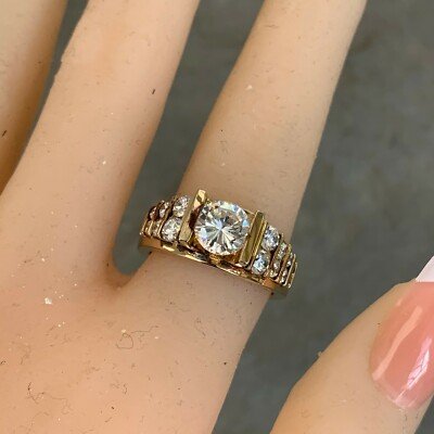 1.80 Carat TW Round Diamond Engagement , 10K, Vintage Ben Dannie Original Design - Image 4