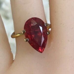 7.27 Carat Pear Shape Padparadscha Sapphire