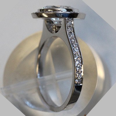 Oval Diamond Halo Engagement Ring - 2.4 Carat TW - Image 3