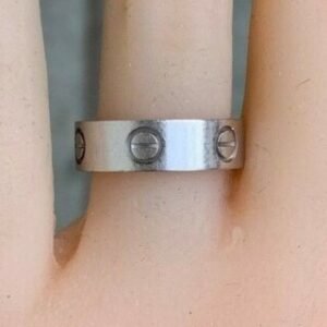 Cartier Platinum Love Ring Size 50 , Wide Size 5.5MM