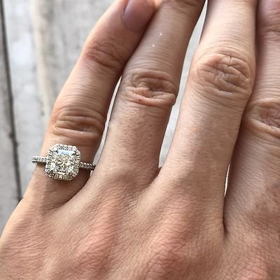 Radiant Halo Diamond Engagement Ring - 2.00+ CTW Soleste -Price For Setting Only - Image 5