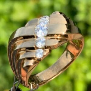 1.33 CTW Diamond Ring/Band , 14 K - 1980's Ben Dannie Original Design