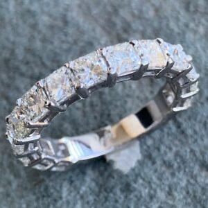 2.25 Carat Approximate Radiant Diamond Eternity Ring or Wedding Band, Ben Dannie