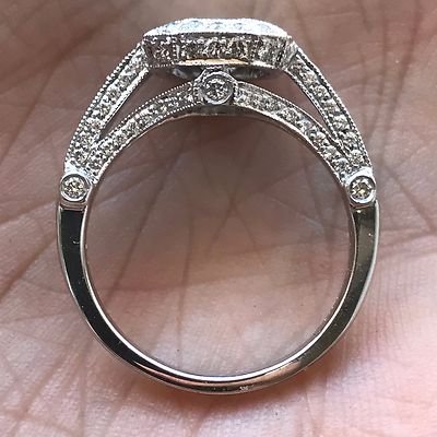 Emerald Cut Diamond Engagement Ring, 1.70 Carats TW , H SI1 Platinum - Image 4