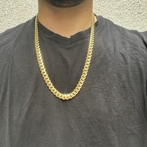 Miami Cuban Link Neckalce 172.1 grams 14k yellow 24 inches long 9.5mm - Pur192a