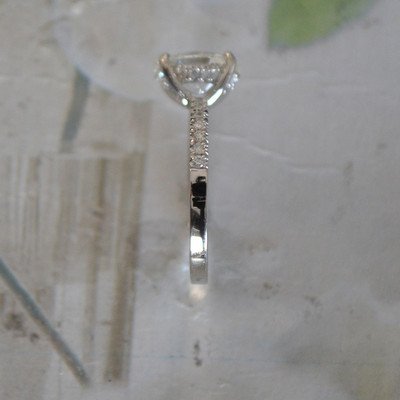 Oval Diamond Engagement Ring - Set in Platinum Diamonds Down Shank - HD VIDEO - Image 5