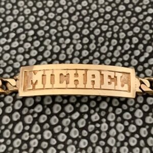 Custom Name Dog Tags With Birthday and Birthstones- 14 K White Gold