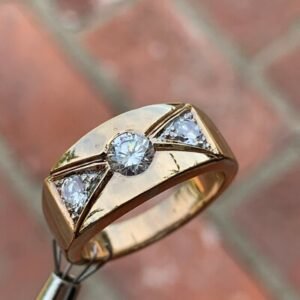 0.80 Carat TW Men's Diamond Ring / Wedding Ring / Band, 14 Karat