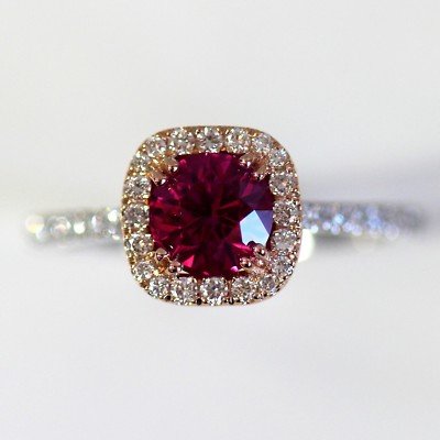 1.20 Carat Round Ruby and Diamond Ring - Image 2