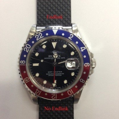 Custom 20mm Steel Strap End Links fits Rolex GMT II Made in USA 16710 1675 16700 - Image 3