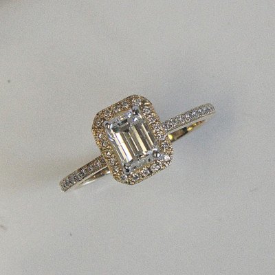 Emerald Cut Diamond Engagement Ring, 1.44Carat TW, 18k Yellow - Image 2