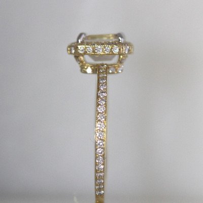 Emerald Cut Diamond Engagement Ring, 1.44Carat TW, 18k Yellow - Image 4
