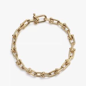 Tiffany & Co HardWear Small Link Bracelet Yellow Gold Size Large