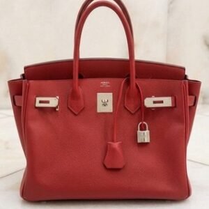 Hermes Birkin 30 Rouge Red Epsom Palladium Hardware