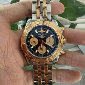 Breitling Chronomat 41 CB014012 Two-Tone Black Dial Box & Papers Automatic