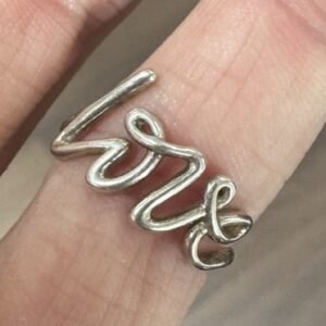 Tiffany & Co. Paloma's Graffiti Love Sterling Silver Ring, Size 7